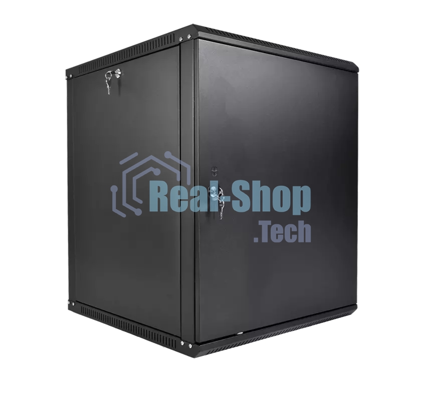 Шкаф телекоммуникационный настенный разборный ЦМО ЭКОНОМ 15U (600 650) дверь металл, черный