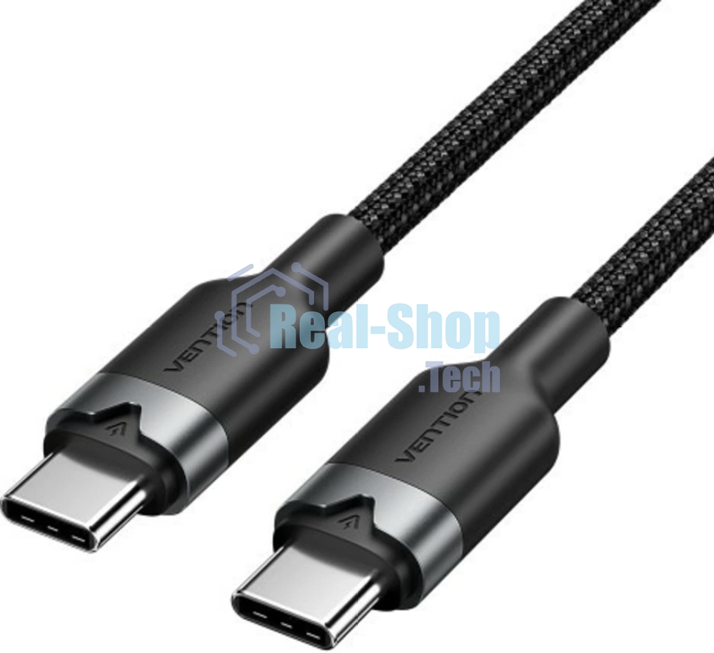Кабель Vention USB 2.0 CM/CM - 1м. черный 3А PD60W