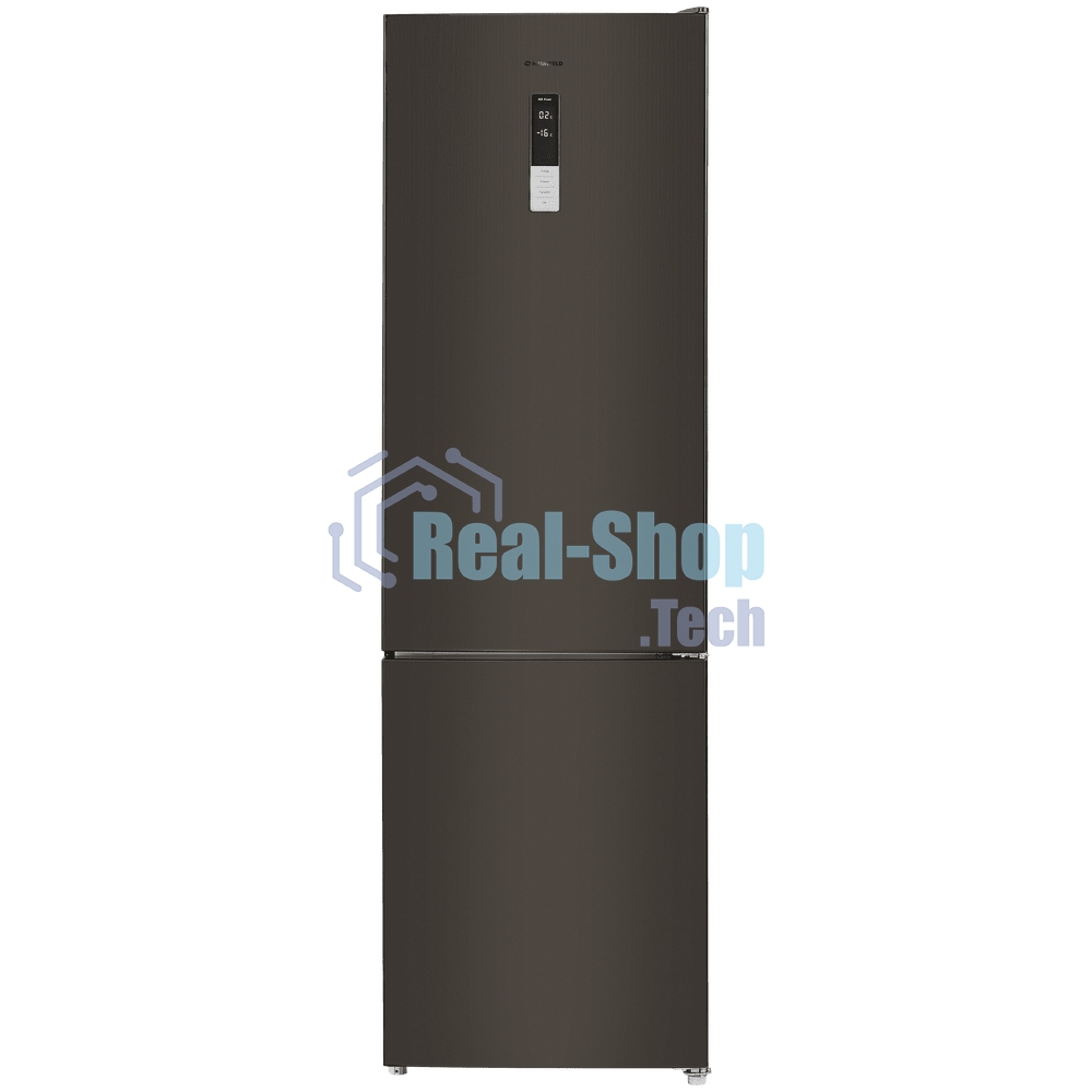 Холодильник Maunfeld MFF200NFSB10 Inverter черный двухкамерный 271/106 л морозилка снизу, NoFrost