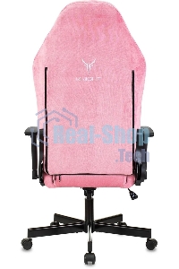 Кресло игровое Knight N1 Fabric розовый Velvet 36 с подголов. крестовина металл