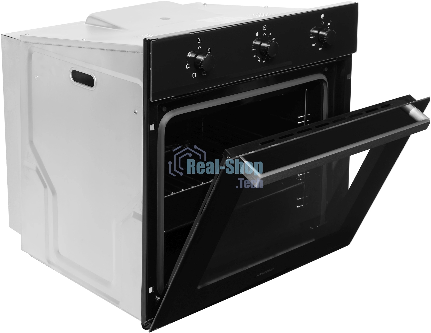 Духовой шкаф Электрический Hyundai HEO 6631 BG черное стекло