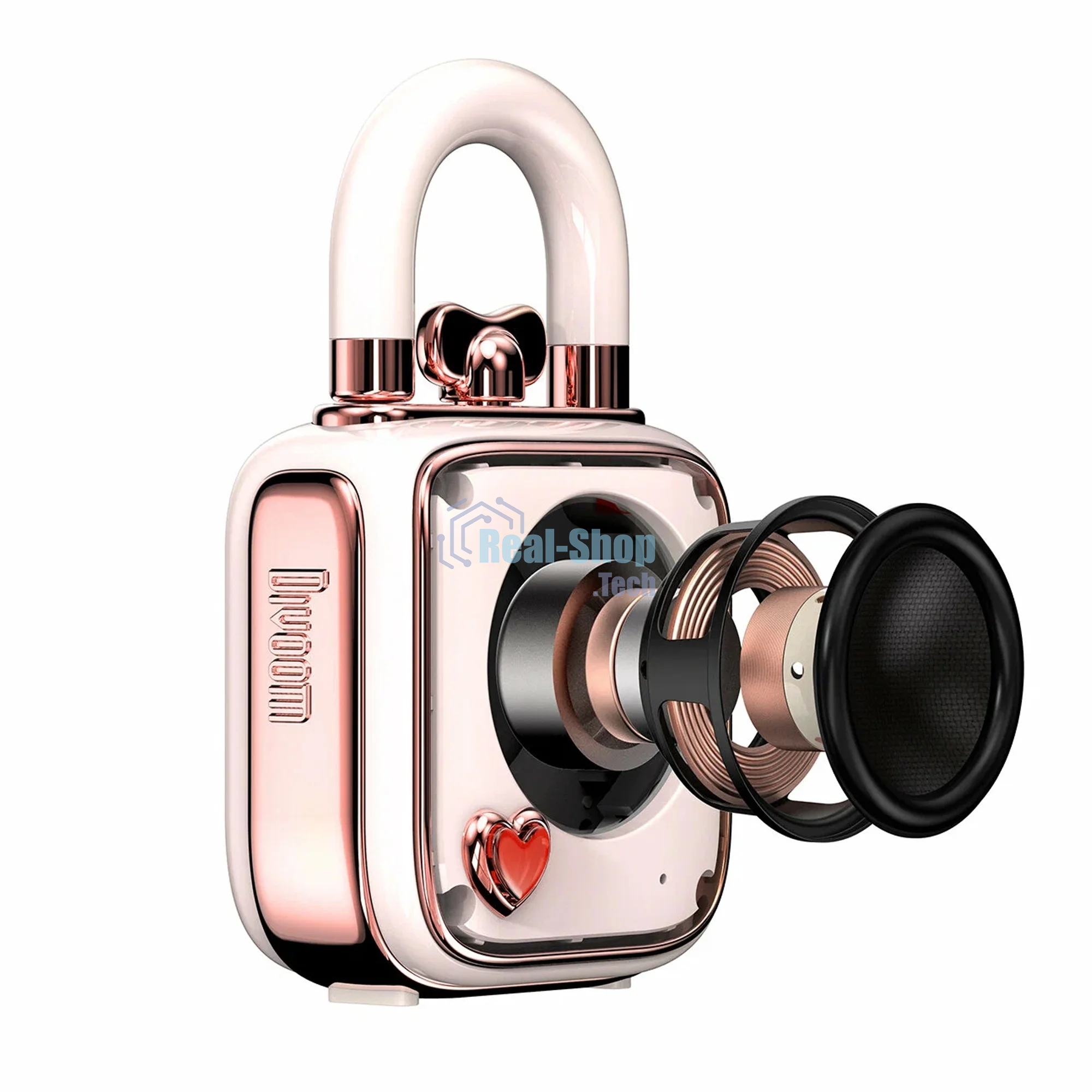 Портативная колонка Divoom LoveLock розовая (41000009686)