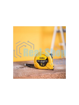Рулетка Deli DL9075B 7,5мx25мм Метрическая. Корпус ударопрочный.