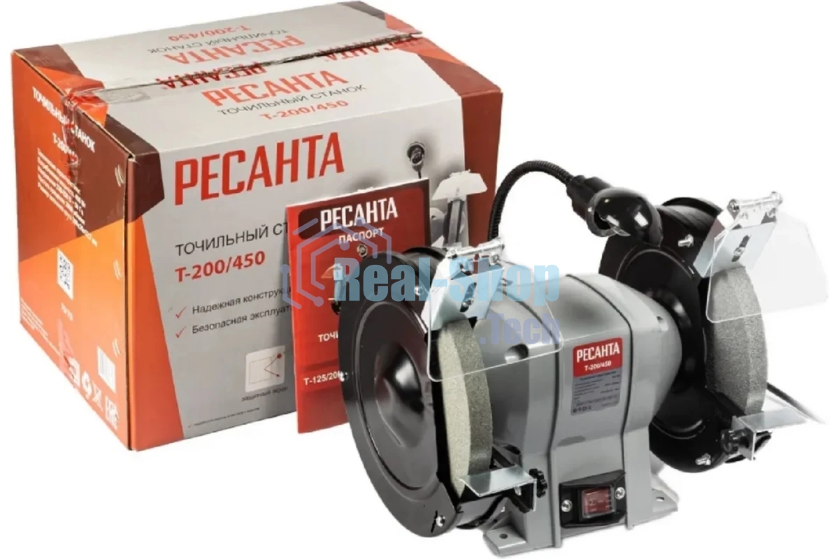 Электроточило Ресанта Т-200/450 450Вт 2950об/мин d=200мм t=20мм