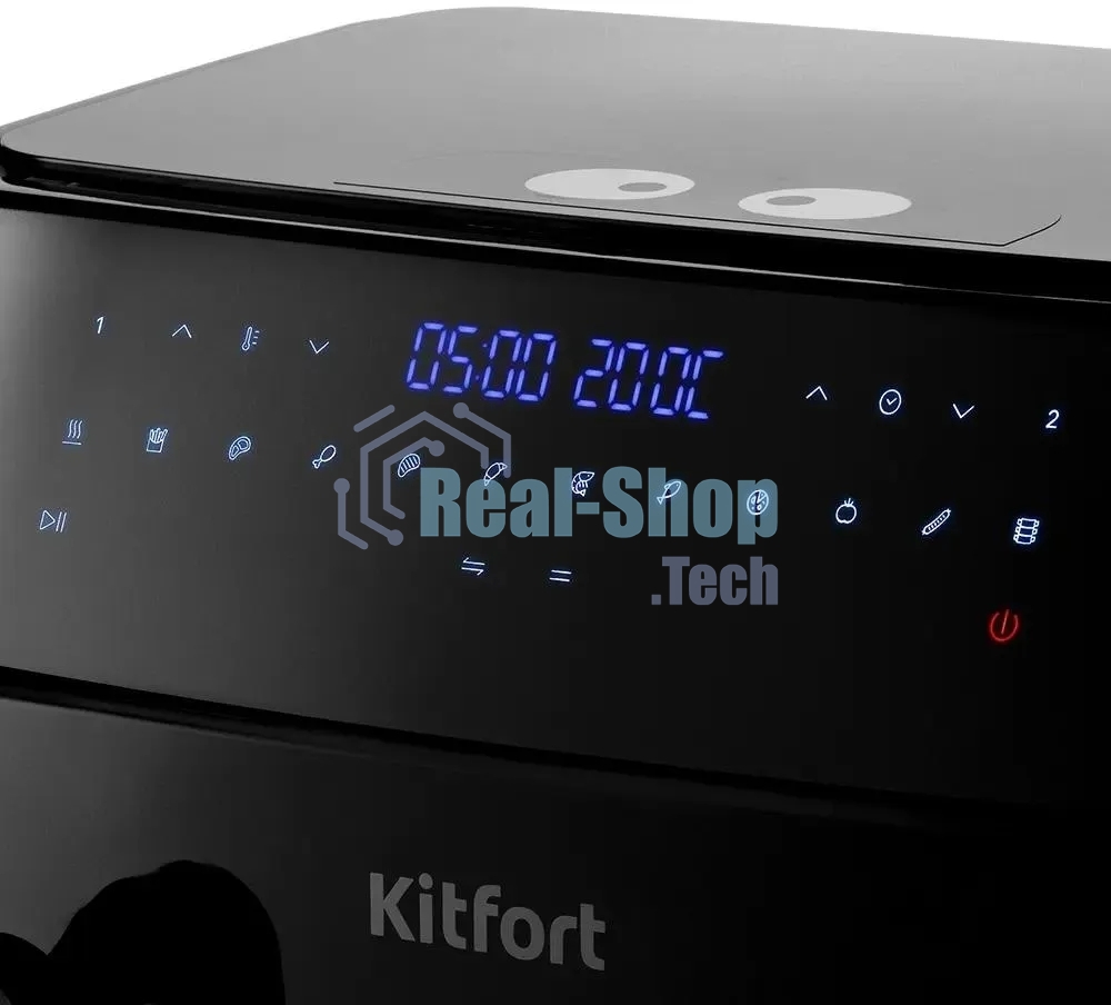 Аэрогриль Kitfort КТ-2250 черный, 1750 Вт, 9 л, сенсор, 12 программ