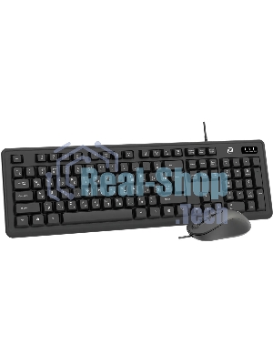 Комплект клавиатура+мышь Oklick S605 проводной, USB, 2400 DPI, чёрный