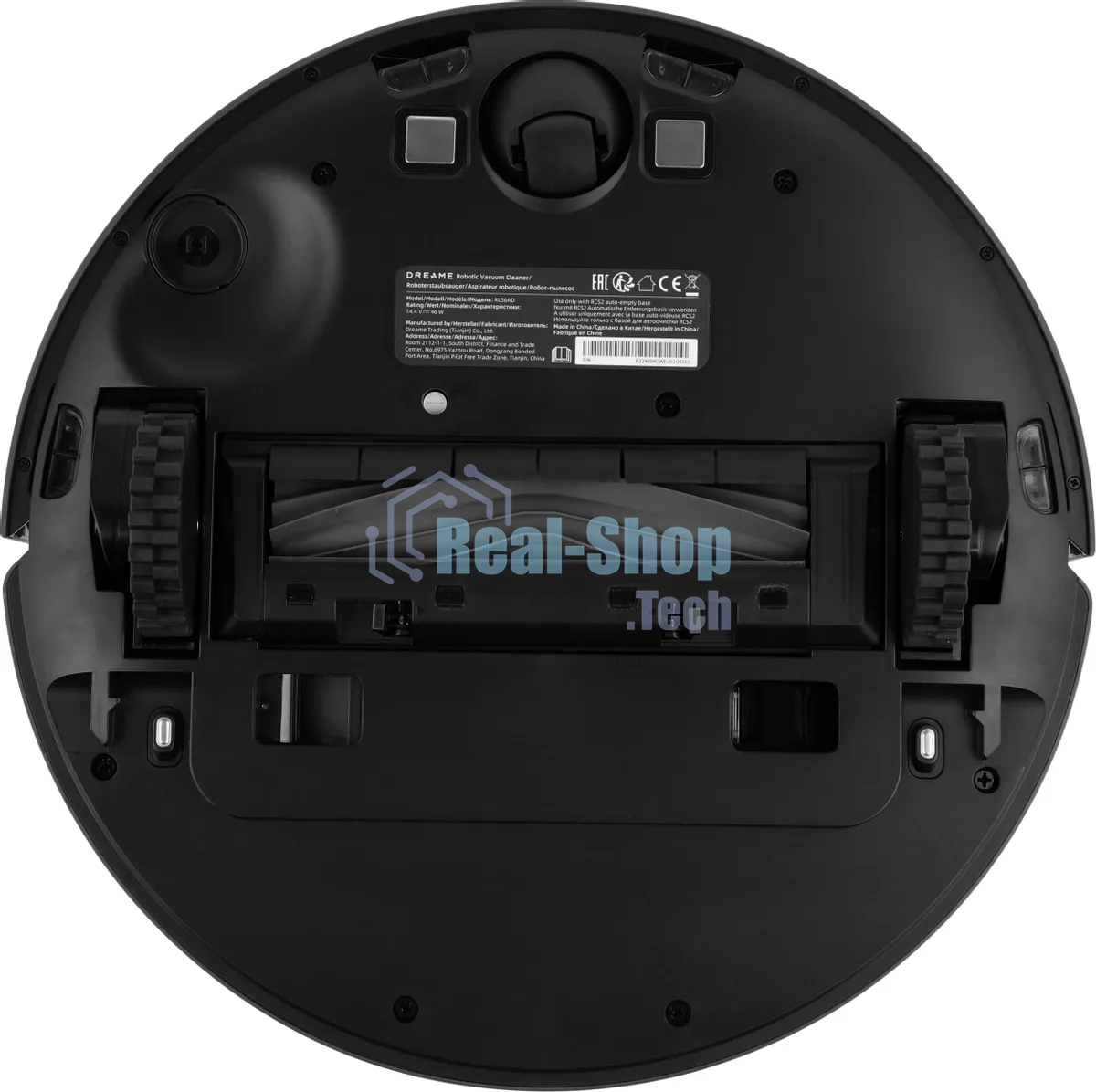 Робот-пылесос Dreame RLS6AD D10S Plus черный, 46 Вт, 5200 мА·ч Li-Ion, уборка сухая/влажная, пылесборник контейнер 0.4 л