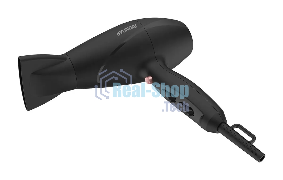 Фен Hyundai H-HDI0750 черный, 2200 Вт, ионизация
