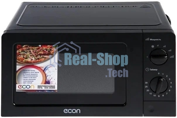Микроволновая печь ECON ECO-2031M черный, 20 л, 700 Вт, поворотный механизм