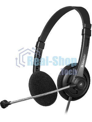 Гарнитура проводная Defender Aura 104 черный (кабель 1.8м)