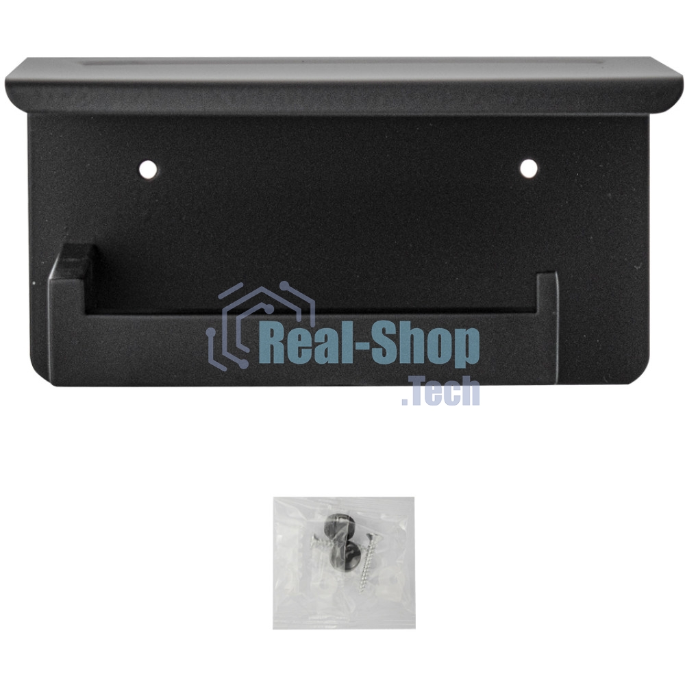 Держатель туалетной бумаги из нержавеющей стали BRIMIX 79920, антивандальный, с полочкой, квадратный профиль, черный.