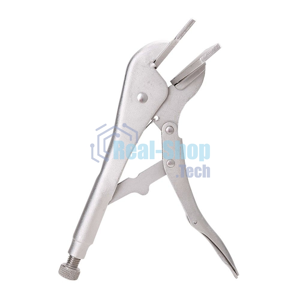 Зажимные клещи с плоскими губками Deli DL20016 250мм, регулировочный винт