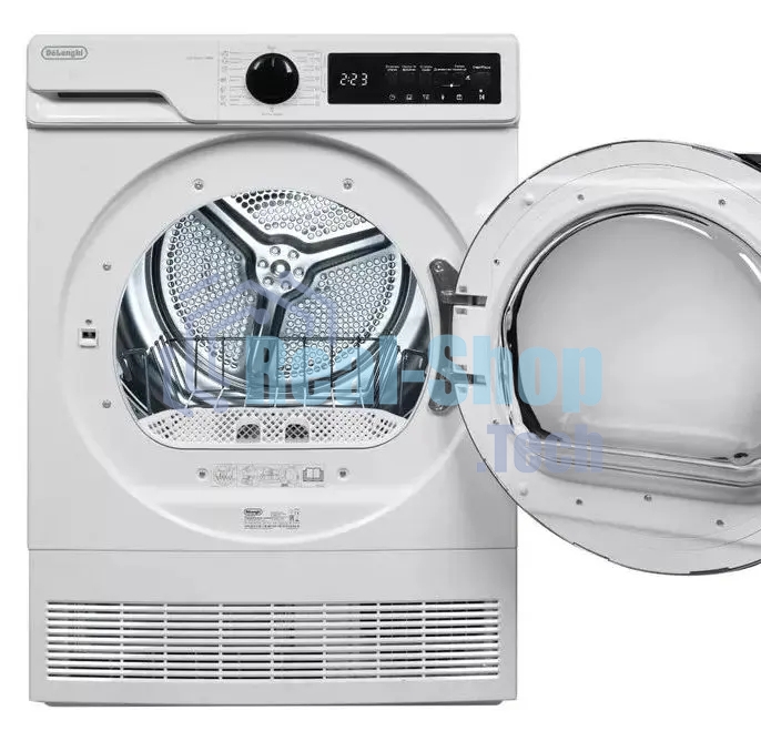 Сушильная машина DeLonghi DTD 8105 C FABIO белый, 8 кг, сушка - конденсационная, программ - 15, 59.6 x 84.5 x 56.3 см