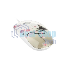 Мышь проводная Qumo Office M43 Serenity белый, 1000 dpi, USB, кнопки - 3