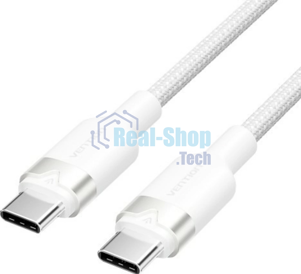Кабель Vention USB 2.0 CM/CM - 1м. белый 3А PD60W