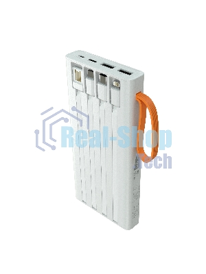 Портативный аккумулятор More choice (4620202550545) PB22-10 с кабелем 2USB 2.1A - 10000mAh белый