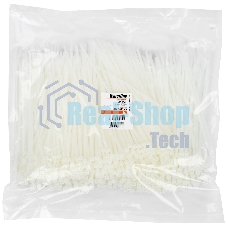 Стяжка нейлоновая неоткрывающаяся Hyperline GT-200IC, безгалогенная (halogen free), 200x3.6 мм, (100 шт)