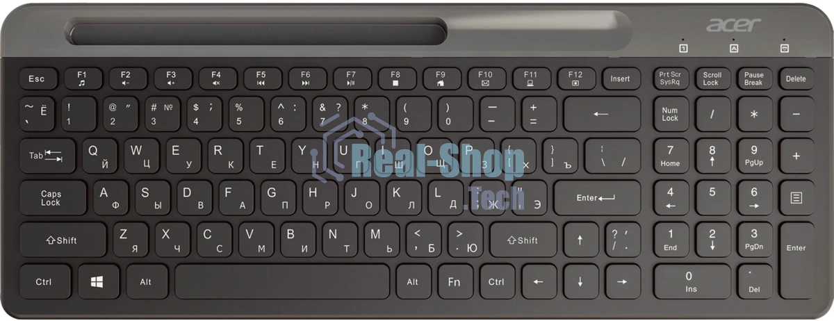 Комплект клавиатура+мышь Acer OCC402 беспроводной, USB, 1600 DPI, чёрный