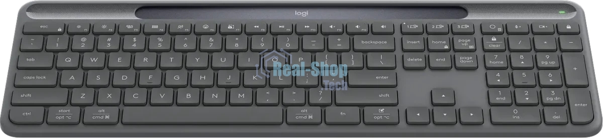 Клавиатура Logitech Signature Slim Solar K980 беспроводная, Bluetooth, серый