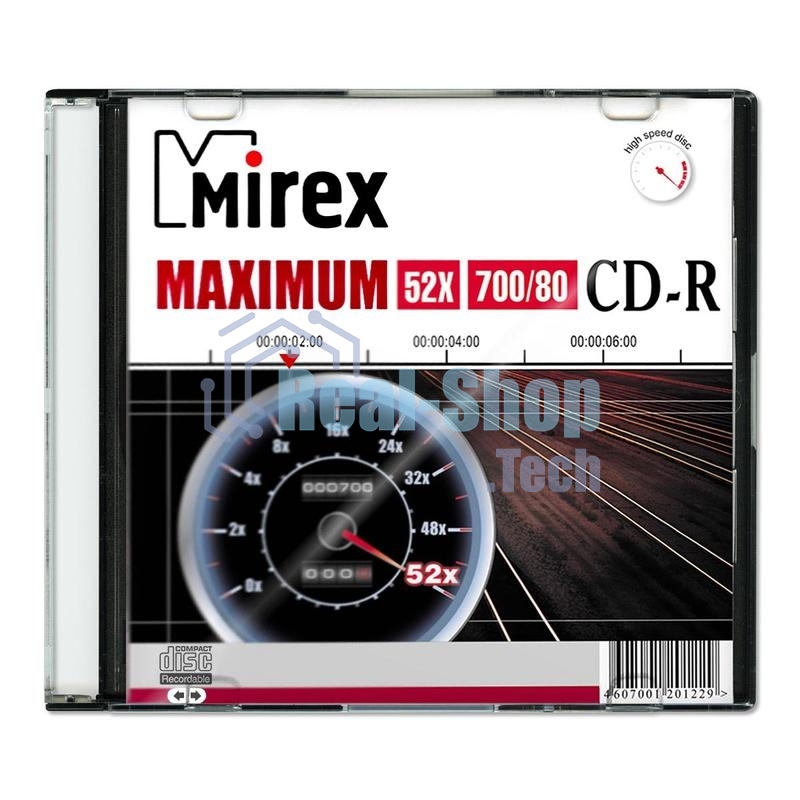 Диск CD-R Mirex 700 Mb, 52х, Maximum, Slim Case (1), (1/200)