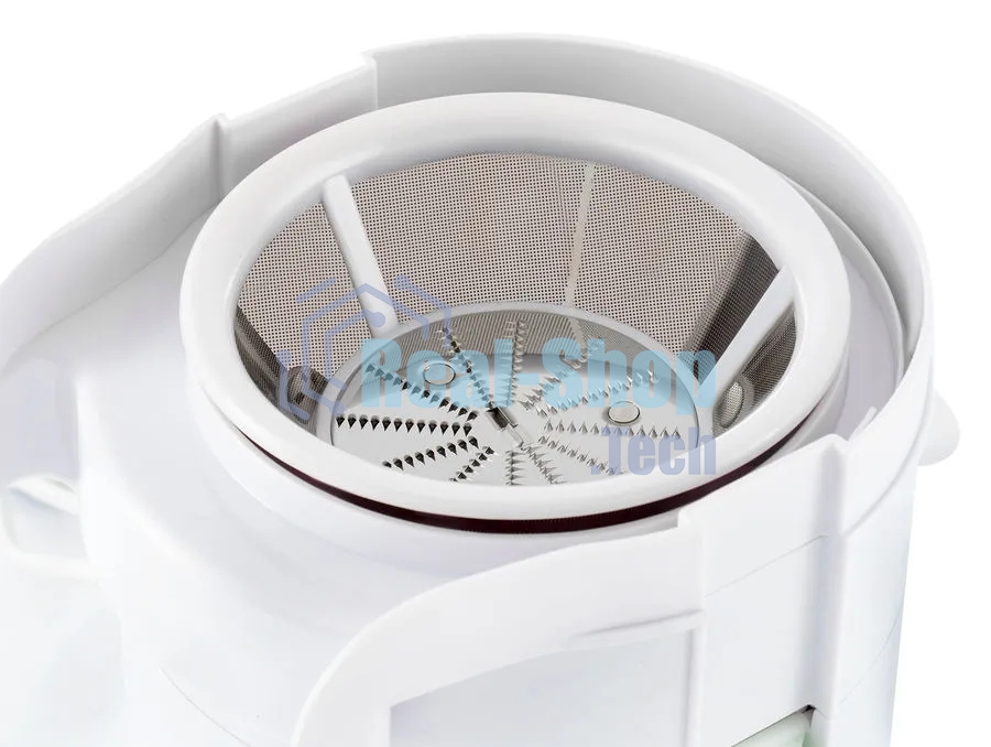 Соковыжималка центробежная Hyundai HY-JE1615 500Вт рез.сок.:400мл. белый/зеленый