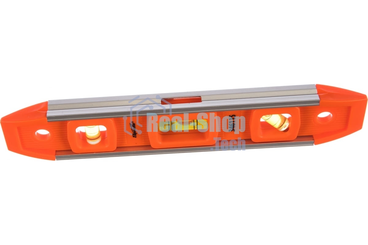 Уровень усиленный Sparta 230 мм, 3 глазка, магнитный, пластмассовый 