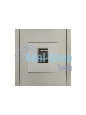 Розетка компьютерная RJ45 кат.5E IEK FORTE&PIANO FP532 сталь