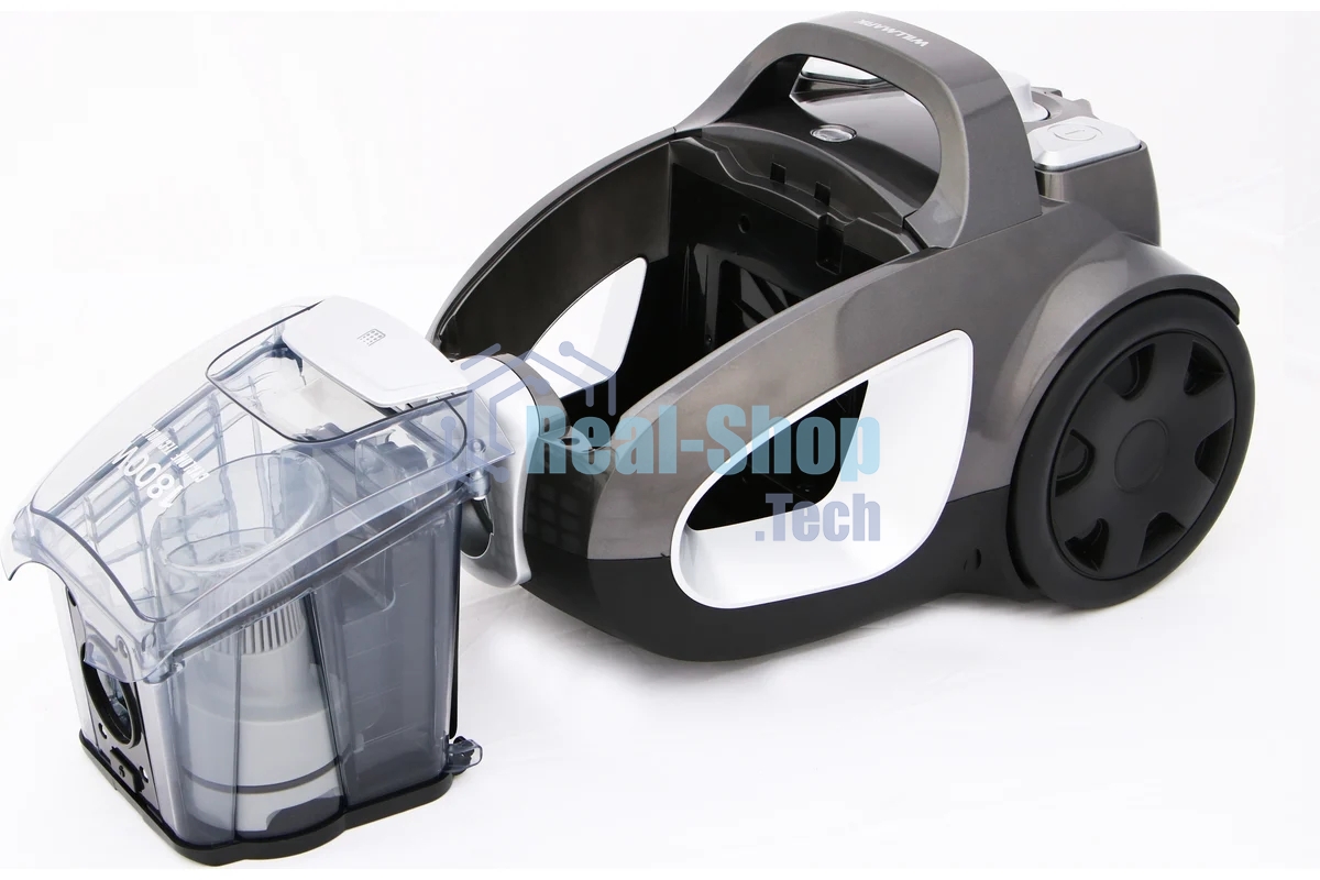 Пылесос Willmark VC-1865CY черно-серый, 380/1800 Вт, уборка сухая, пылесборник контейнер 2 л