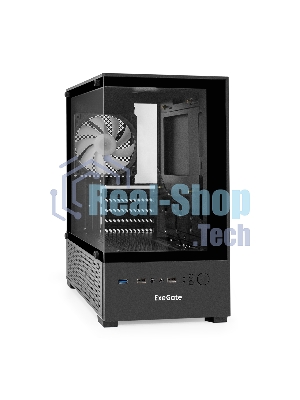 Компьютерный корпус Minitower ExeGate i3 SEA LE-NPX500 (mATX, БП 500NPX, 1хUSB+1хUSB 3.0, HD аудио, черный, передняя и боковая панели - закаленное стекло)