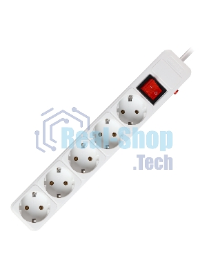 Сетевой фильтр Smartbuy (SBSP-5-30-W) 5 гн х 3,0 м белый