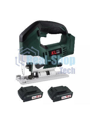 Лобзик электрический профессиональный бесщеточный KLPRO KLDT18B-20 (18В, Li-ion-2шт, 2.0А·ч, патрубок для пылесоса, полотна (дерево/металл, З/У, кейс)