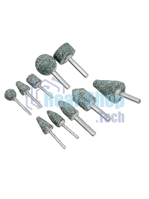 Набор шарошек Denzel абразивных для дрели (ПШМ), 63С, 10 шт.