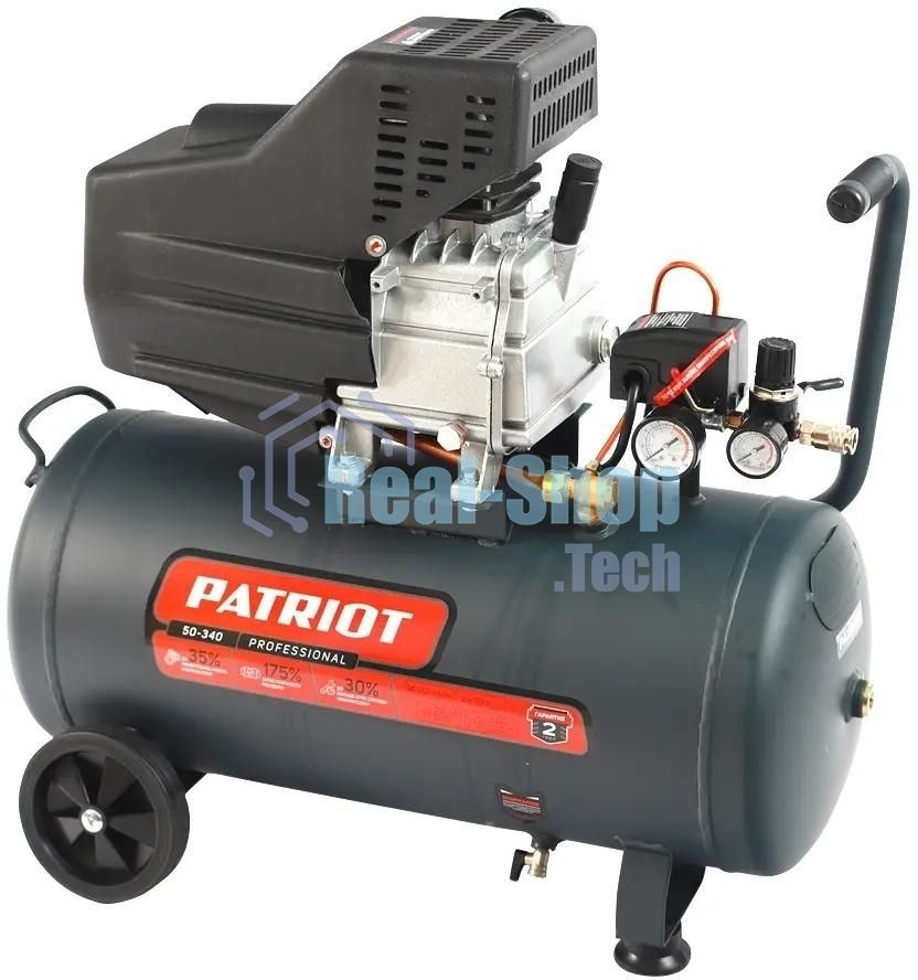 Компрессор Patriot поршневой масляный Professional 50-340, 340 л/мин, 8 бар, 2000 Вт, 50 л, быстросъемный 1/4