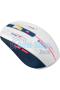 Мышь беспроводная Defender Dila MM-282 белый/синий, 1800 dpi, радиоканал, USB, кнопки - 6