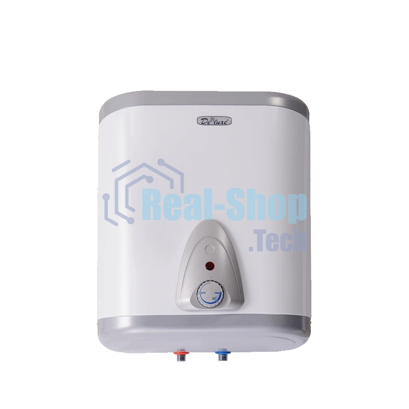 Водонагреватель De Luxe 5W30V1 Объем 30 литров, эмалированный стальной бак, магниевый анод, 1,5 кВт, пластмассовые крышки внешнего бака, выносной терморегулятор.