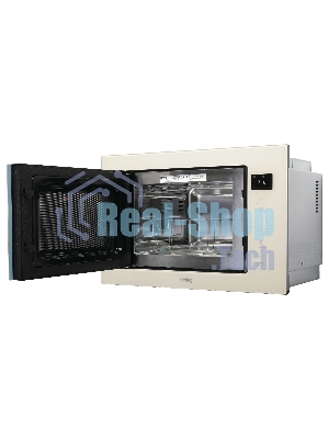 Встраиваемая микроволновая печь Korting KMI 825 TGB бежевый, 25 л, 900 Вт, переключатели - сенсор