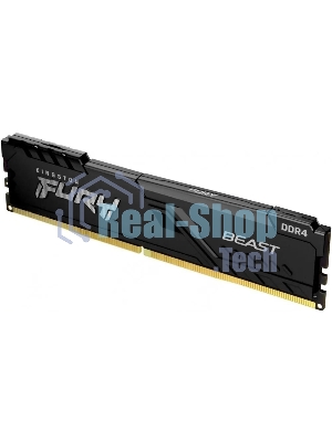 Оперативная память Kingston Fury Beast, DDR4, 16GB (1x16GB), 3200MHz, CL16, DIMM, с радиатором, черный