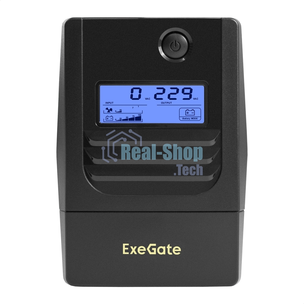 Источник бесперебойного питания ExeGate Smart LB-500.LCD.AVR.4C13 (500VA/300W, LCD, AVR, 4*C13, батарея 12V 4.5Ah, Black)