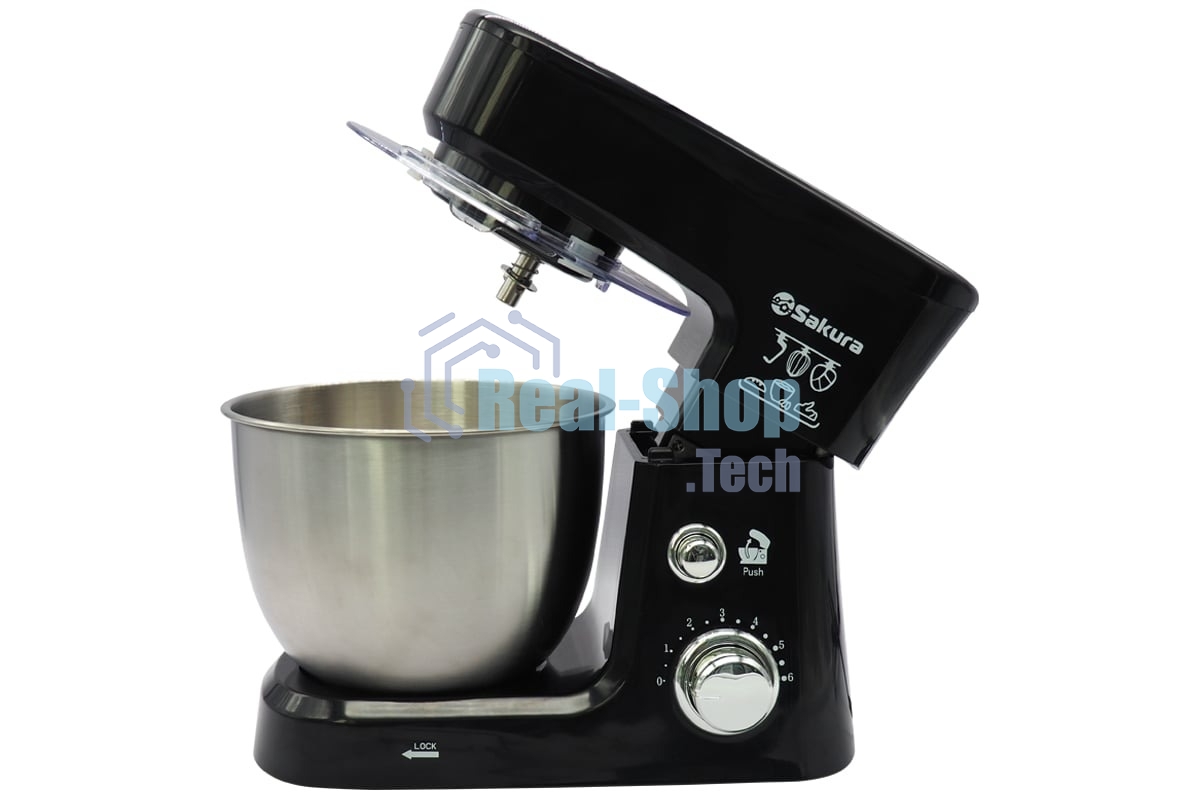 Миксер Sakura SA-6327BK черный, стационарный, 1000 Вт, 3.5 л, 6 скоростей