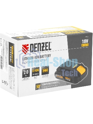Батарея аккумуляторная Denzel IB-18-2.0, Li-Ion, 18 В, 2,0 А·ч