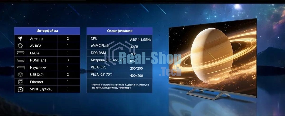 Телевизор QLED Skyworth 55