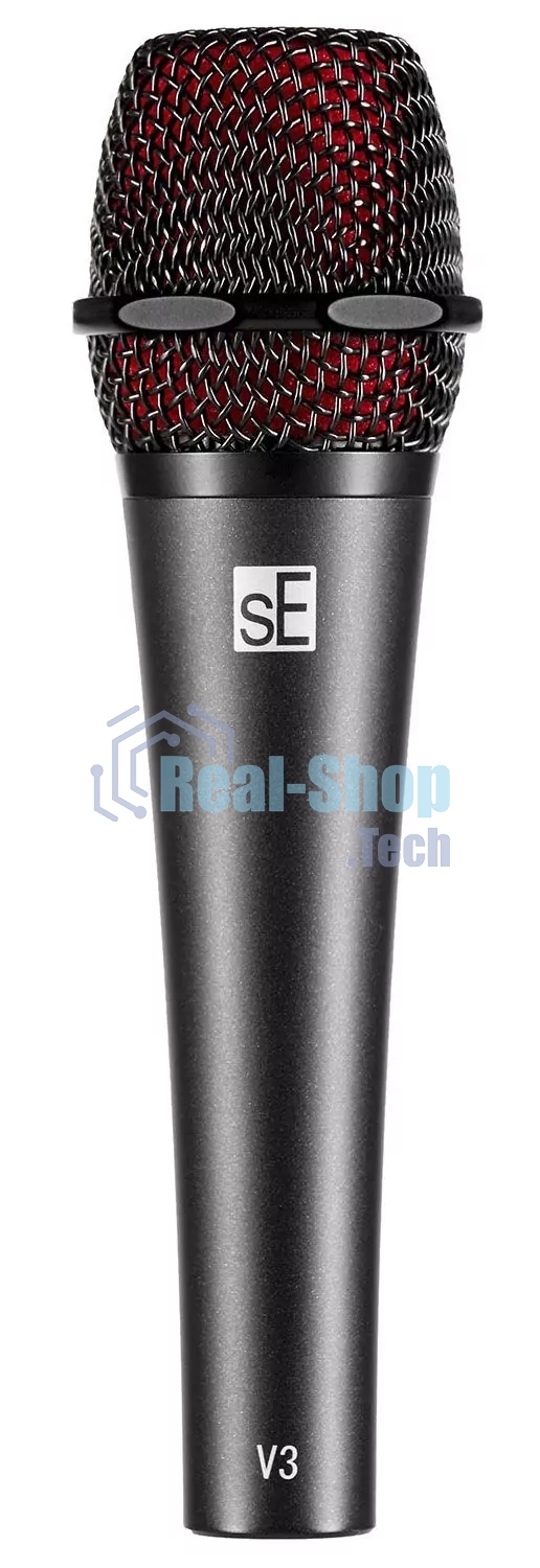 Микрофон динамический sE Electronics V3 50 Гц - 16 кГц, кардиоида, комплектация: микрофонный зажим, адаптер с резьбой, чёрная ветрозащита, транспортировочный чехол на молнии