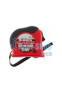 Рулетка Matrix Double fixation, 5 м х 19 мм, обрезиненный корпус, двойная плавная фиксация