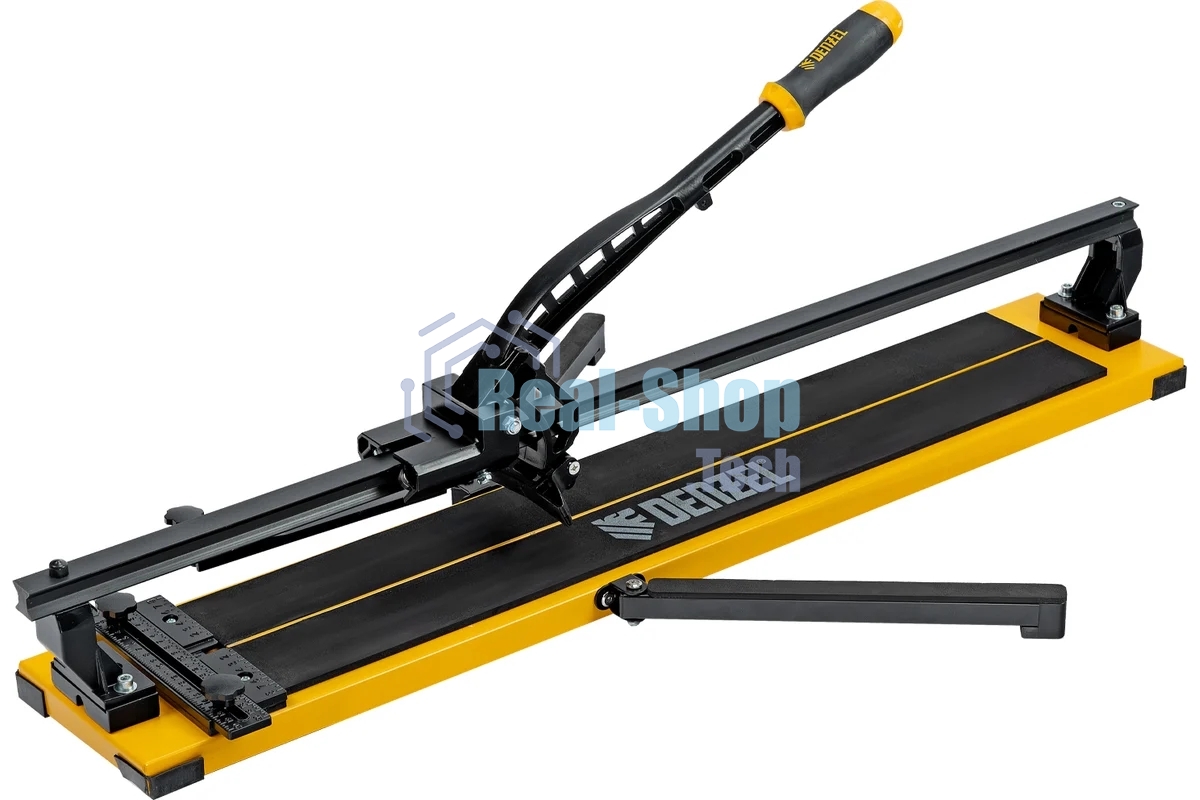 Плиткорез рельсовый Denzel 800х16мм, каретка на подш., стальная станина, усил. рукоятка-пенал