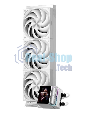 Система охлаждения Water Cooling System PCCooler DS360 Display WH (310W, 360мм, LED, белый, ARGb Pump/Fans: 3x120мм, 90.56CFM, 39.8dBA, 2500RPM/Pump height 65мм, 15dBA, 2600RPM, Rad thickness 27мм/S: 1851, 1700, 1200, 115X, AM5, AM4)