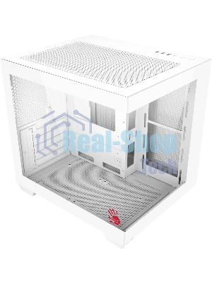 Компьютерный корпус Bloody CC-121 белый без БП mATX 7x120мм 1xUSB2.0 1xUSB3.0 audio