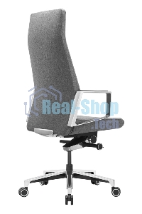 Кресло руководителя Бюрократ JONS/CASHGREY серый, крестовина алюминий