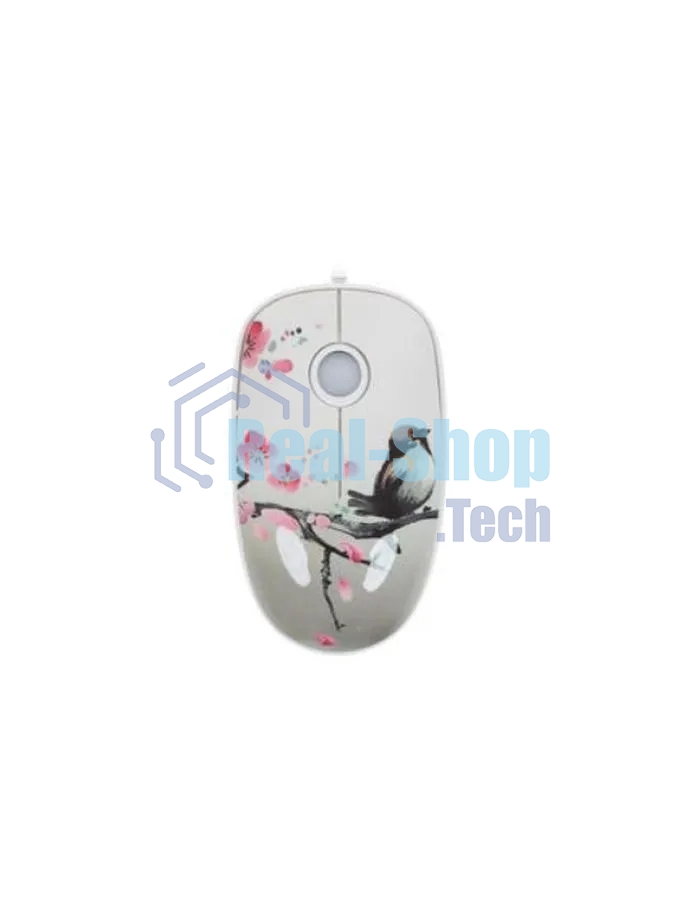 Мышь проводная Qumo Office M43 Serenity белый, 1000 dpi, USB, кнопки - 3