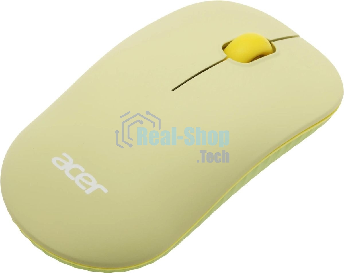 Комплект клавиатура + мышь Acer OCC205 беспроводной USB, 1200 dpi, зеленый/желтый