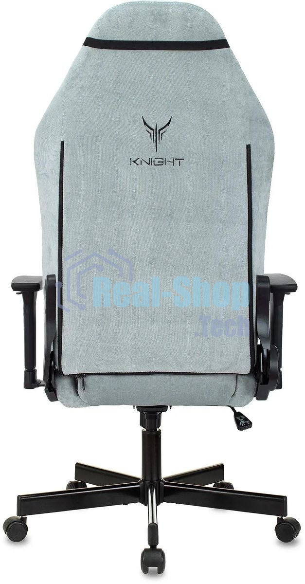 Кресло игровое Бюрократ Knight N1 Fabric серо-голубой Light-28 с подголов. крестовина металл